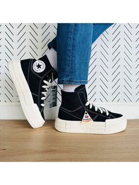 ⭐Converse Chuck Taylor All Star Cruise HI 10.5 Women Shoes Sneaker Black A04689C